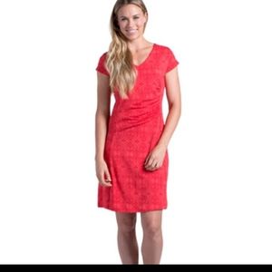 KUHL Womens Verona Midi Dress Poppy Color Paisley Design